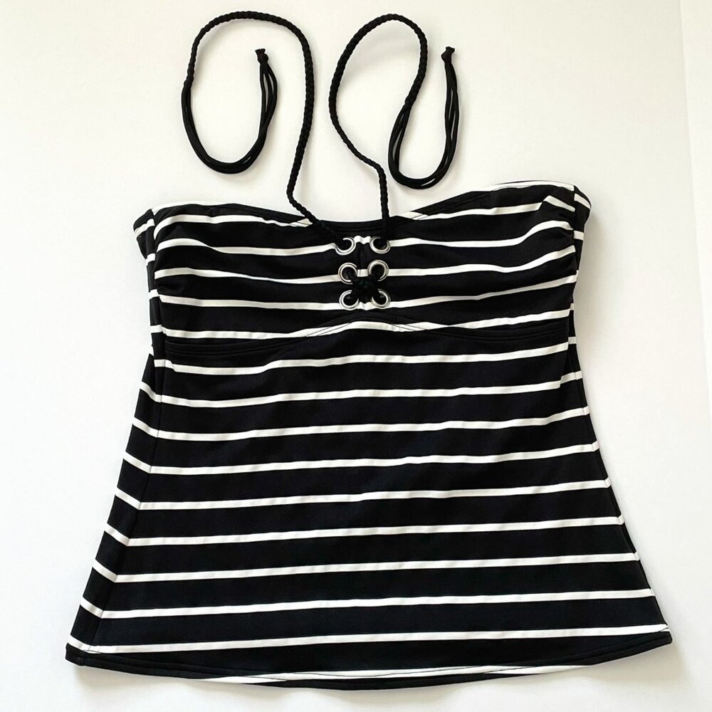 Apt.9 Bandeau bathing top with lace up detail